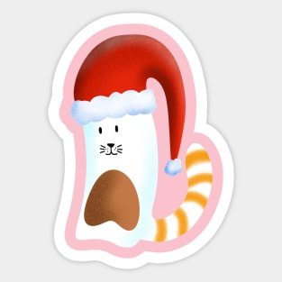 Cat Christmas  , Christmas funny gnomes Cute Merry Christmas Gift Sticker celebration  concept Sticker